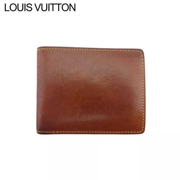 LOUIS VUITTON Bifold Billfold Nomad Taba() Leather Authentic Used - Picture 1 of 11